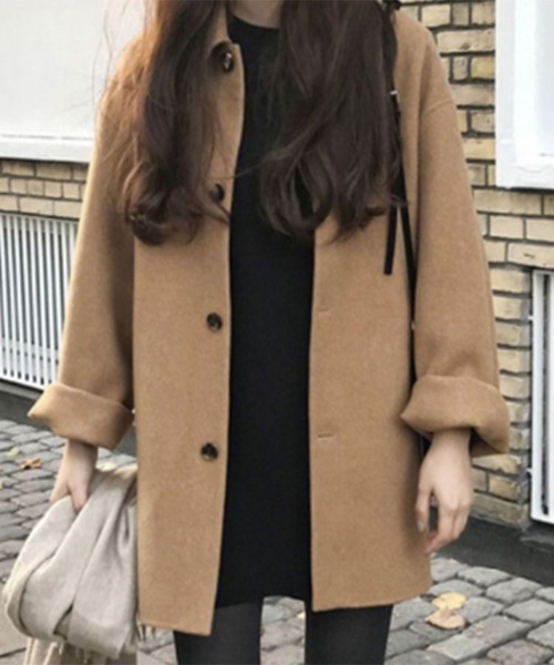 SallyLunn(サリーラン)の「ウールタッチステンカラーコート(ステンカラーコート・レディース・グレー/ブラック/キャメル・L/M)」の8枚目の写真