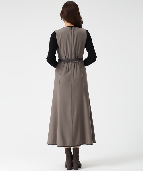 MISCH MASCH（ミッシュマッシュ）の「2025秋冬新作 コード刺繍ジャンスカ（ジャンパースカート・レディース・モカ/ワイン/グレー・M/S）」の10枚目の写真