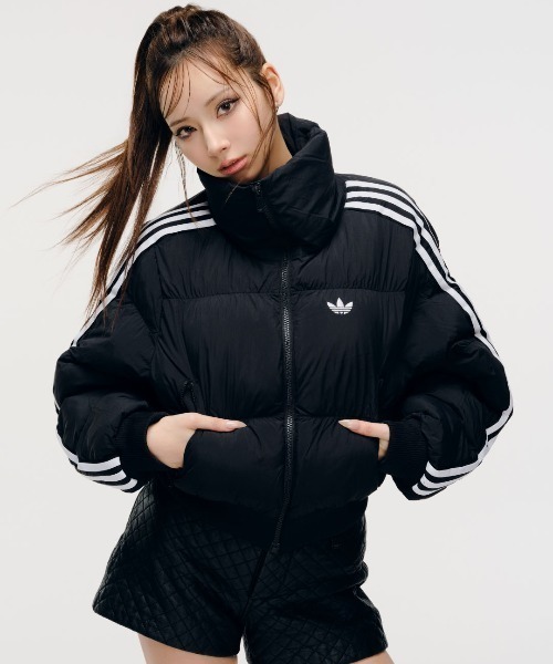 未使用 Adidas ショート丈ジャケット レディース38 レディース 【adidas】 アディダス W CROPPED PUFF JKT アウター
