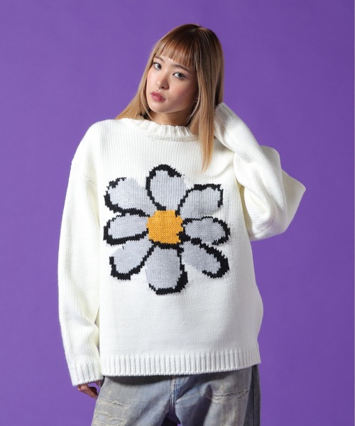 DANKE SCHON(ダンケシェーン)の「【WEB&DEPOT限定】DankeSchon/ダンケシェーン/1.5GG FLOWER KNIT(ニット/セーター・レディース・ホワイト系2/ブラック/レッド・L/XL/M)」の16枚目の写真