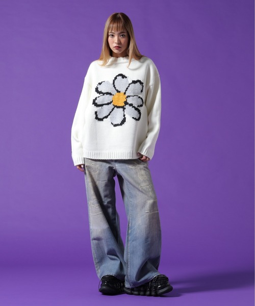 DANKE SCHON(ダンケシェーン)の「【WEB&DEPOT限定】DankeSchon/ダンケシェーン/1.5GG FLOWER KNIT(ニット/セーター・レディース・ホワイト系2/ブラック/レッド・L/XL/M)」の19枚目の写真