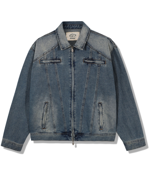 GUBIN(グビン)の「ヴィンテージウォッシングライントラッカージャケット(デニムジャケット・レディース・その他・MEDIUM/LARGE)」の2枚目の写真