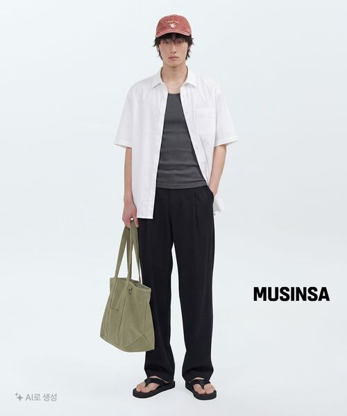 MUSINSA STANDARD（ムシンサスタンダード）の「[クールタンダード] リラックスドナイロン半袖シャツ [ホワイト]（シャツ/ブラウス・メンズ・その他・SMALL/MEDIUM/LARGE/X-LARGE/XX-LARGE）」の6枚目の写真