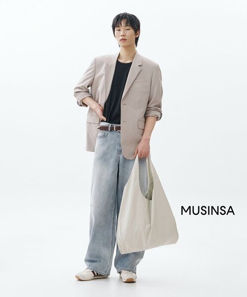 MUSINSA STANDARD（ムシンサスタンダード）の「[クールタンダード] オーバーサイズブレザー [ライトベージュ]（テーラードジャケット・メンズ・その他・MEDIUM/LARGE/X-LARGE/XX-LARGE）」の10枚目の写真