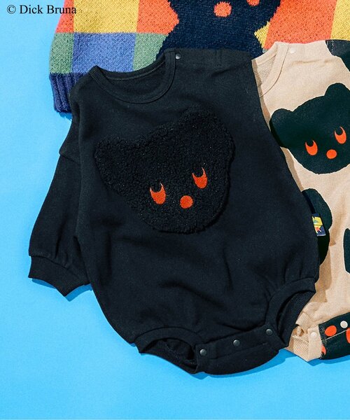 ブラック・ベア カバーオール（ロンパース）｜Dick Bruna（ディック