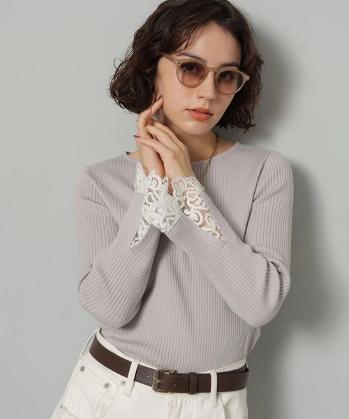 袖口レースプルオーバー（ニット/セーター）｜Arpege story
