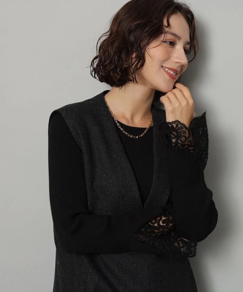 袖口レースプルオーバー（ニット/セーター）｜Arpege story