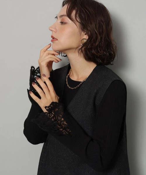 袖口レースプルオーバー（ニット/セーター）｜Arpege story