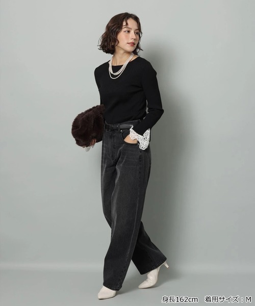 袖口レースプルオーバー（ニット/セーター）｜Arpege story