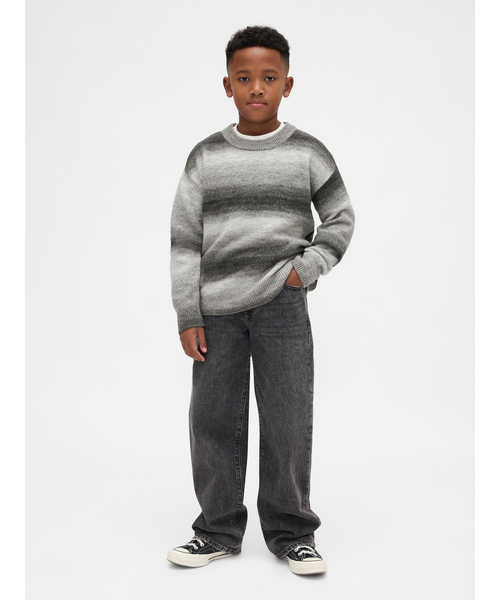 GAP(ギャップ)の「スペースダイ リラックスフィット クルーネックセーター (キッズ)(ニット/セーター・キッズ・グレー/ブルー・130cm/140cm/120cm/150cm/160cm/110cm)」の5枚目の写真