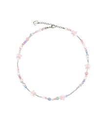 VVV（ブイブイブイ）の「パステルスターミックスビーズネックレス（ネックレス）」