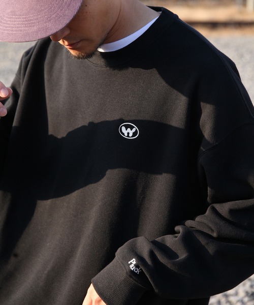 ZIP FIVE（ジップファイブ）の「ドローコード内蔵 裏起毛左胸ワンポイント刺繍 クルースウェット（スウェット・メンズ・ブラック/ネイビー系/グレー/バーガンディー・MEDIUM/LARGE/X-LARGE）」の2枚目の写真