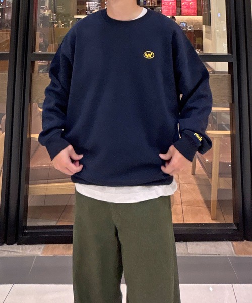 ZIP FIVE（ジップファイブ）の「ドローコード内蔵 裏起毛左胸ワンポイント刺繍 クルースウェット（スウェット・メンズ・ブラック/ネイビー系/グレー/バーガンディー・MEDIUM/LARGE/X-LARGE）」の6枚目の写真