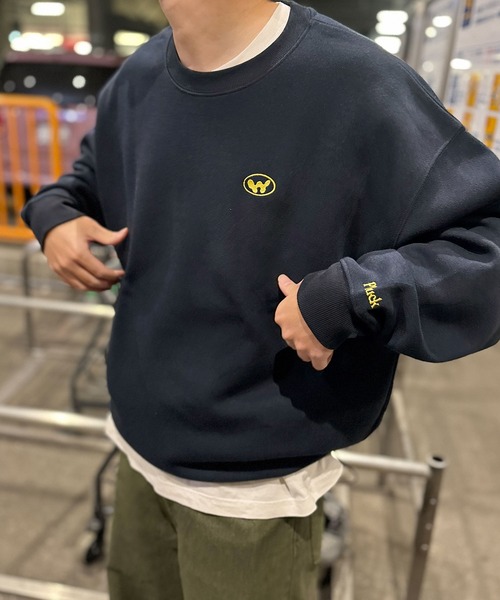 ZIP FIVE（ジップファイブ）の「ドローコード内蔵 裏起毛左胸ワンポイント刺繍 クルースウェット（スウェット・メンズ・ブラック/ネイビー系/グレー/バーガンディー・MEDIUM/LARGE/X-LARGE）」の7枚目の写真