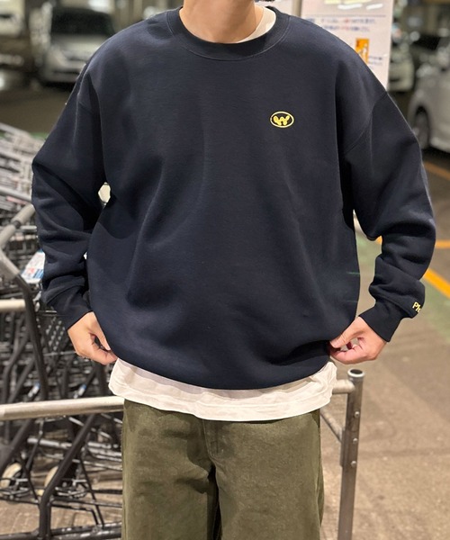 ZIP FIVE（ジップファイブ）の「ドローコード内蔵 裏起毛左胸ワンポイント刺繍 クルースウェット（スウェット・メンズ・ブラック/ネイビー系/グレー/バーガンディー・MEDIUM/LARGE/X-LARGE）」の8枚目の写真