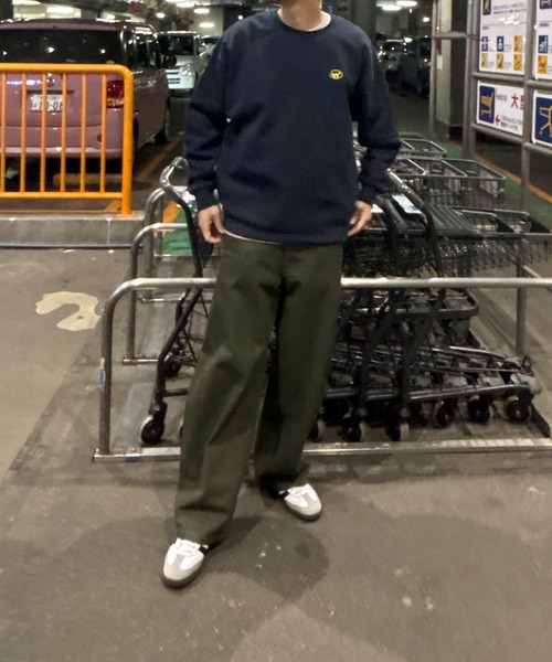 ZIP FIVE（ジップファイブ）の「ドローコード内蔵 裏起毛左胸ワンポイント刺繍 クルースウェット（スウェット・メンズ・ブラック/ネイビー系/グレー/バーガンディー・MEDIUM/LARGE/X-LARGE）」の9枚目の写真