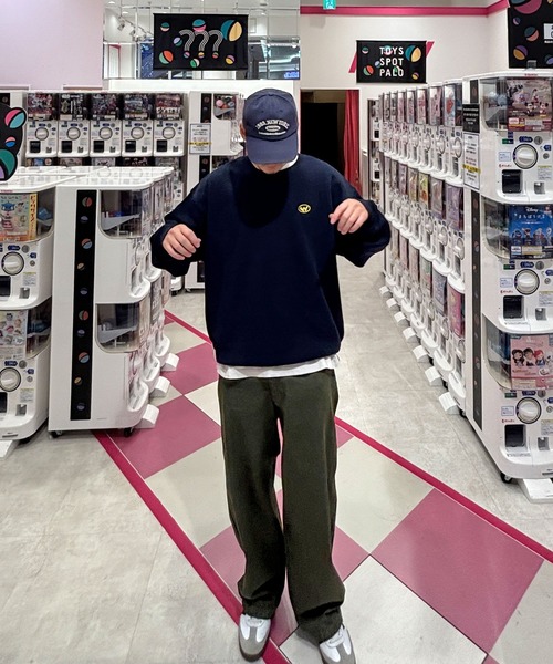 ZIP FIVE（ジップファイブ）の「ドローコード内蔵 裏起毛左胸ワンポイント刺繍 クルースウェット（スウェット・メンズ・ブラック/ネイビー系/グレー/バーガンディー・MEDIUM/LARGE/X-LARGE）」の12枚目の写真