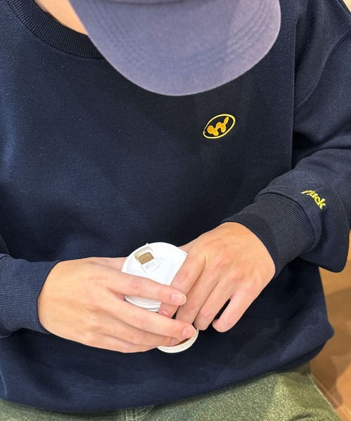 ZIP FIVE（ジップファイブ）の「ドローコード内蔵 裏起毛左胸ワンポイント刺繍 クルースウェット（スウェット・メンズ・ブラック/ネイビー系/グレー/バーガンディー・MEDIUM/LARGE/X-LARGE）」の16枚目の写真