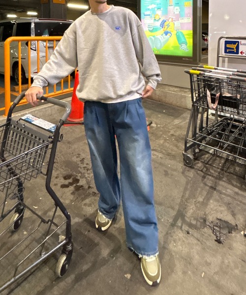 ZIP FIVE（ジップファイブ）の「ドローコード内蔵 裏起毛左胸ワンポイント刺繍 クルースウェット（スウェット・メンズ・ブラック/ネイビー系/グレー/バーガンディー・MEDIUM/LARGE/X-LARGE）」の21枚目の写真