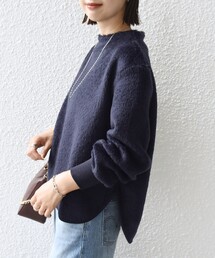 【WEB限定】〈手洗い可能〉バルフィー ロング シャギー ボトルネック プルオーバー