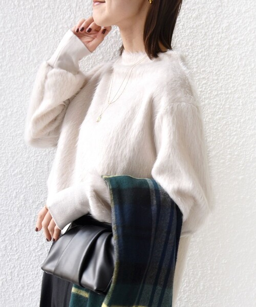 WEB限定】〈手洗い可能〉バルフィー ロング シャギー ボトルネック