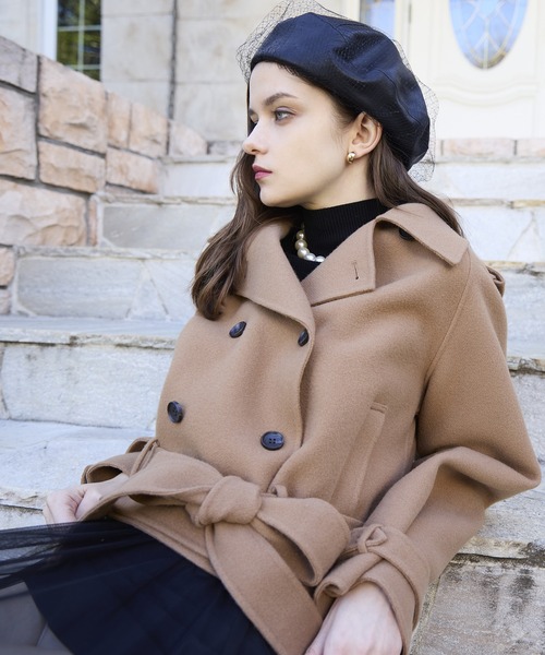 eimy istoire ウールショートトレンチコート ウールショートトレンチコート（トレンチコート）｜EIMY ISTOIRE