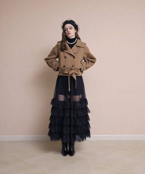 ウールショートトレンチコート（トレンチコート）｜EIMY ISTOIRE