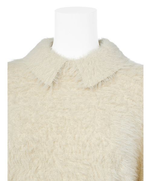 Mila Owen（ミラオーウェン）の「【セットアイテム】衿付きニットティアードスカートコーデSET（ワンピース・レディース・ブラウン/アイボリー/チャコールグレー・0/1）」の8枚目の写真