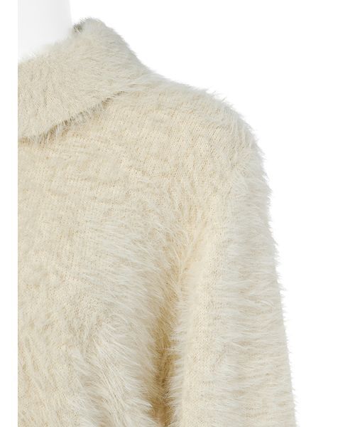 Mila Owen（ミラオーウェン）の「【セットアイテム】衿付きニットティアードスカートコーデSET（ワンピース・レディース・ブラウン/アイボリー/チャコールグレー・0/1）」の9枚目の写真