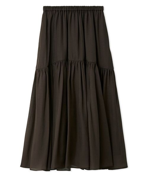 Mila Owen（ミラオーウェン）の「【セットアイテム】衿付きニットティアードスカートコーデSET（ワンピース・レディース・ブラウン/アイボリー/チャコールグレー・0/1）」の21枚目の写真