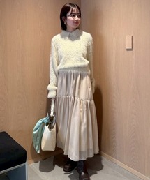 Mila Owen | 【セットアイテム】衿付きニットティアードスカートコーデSET(ワンピース)