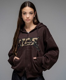 ILL'S（イルズ）の「タギング総柄 フルジップフーディ メンズ レディース ユニセックス（パーカー）」