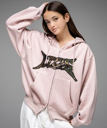 ILL'S（イルズ）の「タギング総柄 フルジップフーディ メンズ レディース ユニセックス（パーカー）」