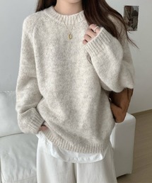 メランジタッチニットプルオーバー