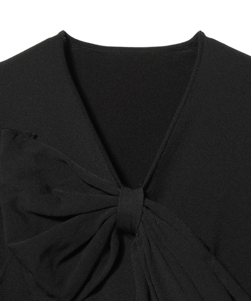 ESTNATION（エストネーション）の「ESTNATION / リボンモチーフニット（ニット/セーター・レディース・オフホワイト/ブラック・FREE）」の11枚目の写真