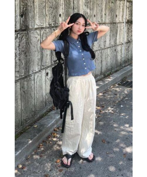 5OML(オーオーエムエル)の「コットンカーゴワイドバンディングパンツ(ベージュ)(その他パンツ・レディース・その他・MEDIUM/LARGE)」の2枚目の写真