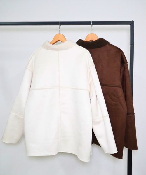 セール】フェイクムートンカバーオール（ムートンコート）｜gossara