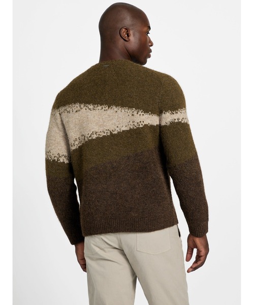 Guess(ゲス)の「Long Sleeves V-neck Jacquard Kane Cardigan カーディガン(カーディガン/ボレロ・メンズ・カーキ・MEDIUM/SMALL/LARGE/X-LARGE)」の6枚目の写真