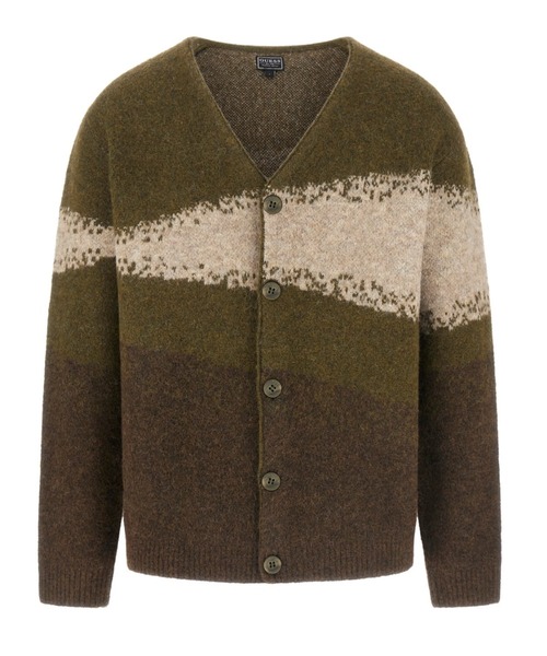 Guess(ゲス)の「Long Sleeves V-neck Jacquard Kane Cardigan カーディガン(カーディガン/ボレロ・メンズ・カーキ・MEDIUM/SMALL/LARGE/X-LARGE)」の3枚目の写真