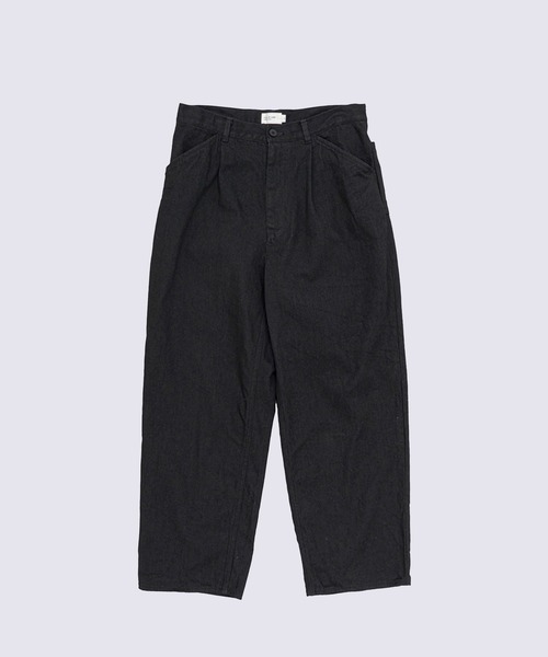 STILL BY HAND（スティルバイハンド）の「【STILL BY HAND】12oz denim 1 tuck pants（デニムパンツ・メンズ・ダークネイビー/ブラック・44/46）」の7枚目の写真