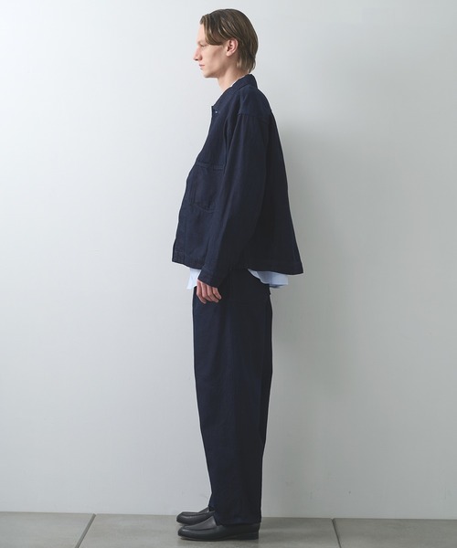 STILL BY HAND（スティルバイハンド）の「【STILL BY HAND】12oz denim 1 tuck pants（デニムパンツ・メンズ・ダークネイビー/ブラック・44/46）」の16枚目の写真