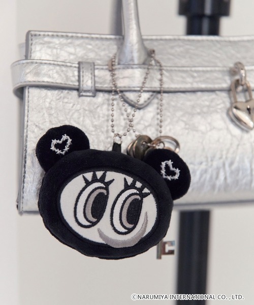 Heart Tattoo(ハートタトゥー)の「ナカムラくんコラボモノトーンミラーチャーム【ANGEL BLUE】(キーホルダー・レディース・ブラック・FREE)」の2枚目の写真