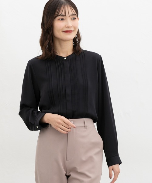 Honeys(ハニーズ)の「ピンタックブラウス(シャツ/ブラウス・レディース・ネイビー/ミント/ホワイト/ライトグレー/ブルー・3L/L/LL/M/S)」の12枚目の写真