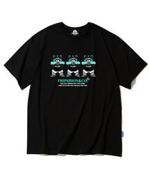 ミントキャンディベアロゴTシャツ - ブラック