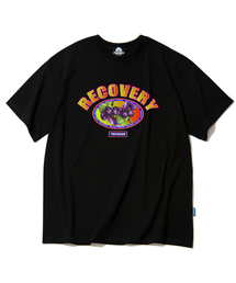 ヴィンテージリカバリーグレープグラフィックTシャツ - ブラック