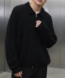 A'GEM/9 × .kom 『BENUSTA/ベヌスタ』 OPENWORK ZIP KNIT JACKET/オープンワーク ジップニットジャケット