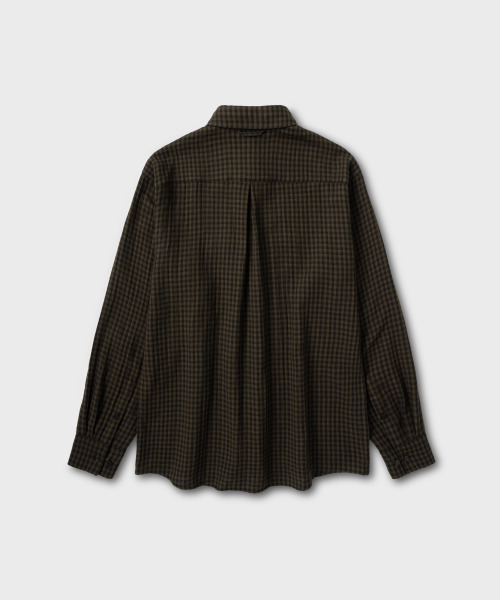 NONBLANK（ノンブランク）の「ギンガムチェックシャツ_カーキ（シャツ/ブラウス・メンズ・カーキ・MEDIUM/LARGE/X-LARGE）」の2枚目の写真