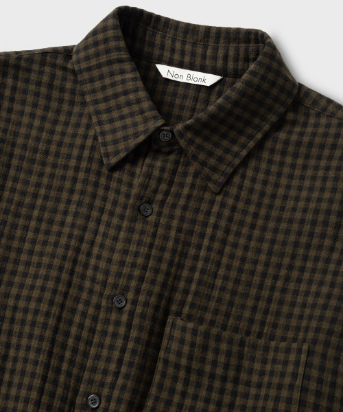 NONBLANK（ノンブランク）の「ギンガムチェックシャツ_カーキ（シャツ/ブラウス・メンズ・カーキ・MEDIUM/LARGE/X-LARGE）」の3枚目の写真