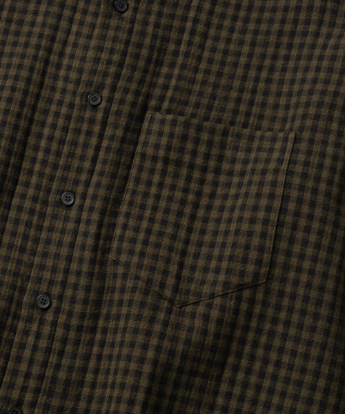 NONBLANK（ノンブランク）の「ギンガムチェックシャツ_カーキ（シャツ/ブラウス・メンズ・カーキ・MEDIUM/LARGE/X-LARGE）」の5枚目の写真