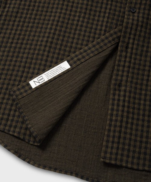 NONBLANK（ノンブランク）の「ギンガムチェックシャツ_カーキ（シャツ/ブラウス・メンズ・カーキ・MEDIUM/LARGE/X-LARGE）」の9枚目の写真